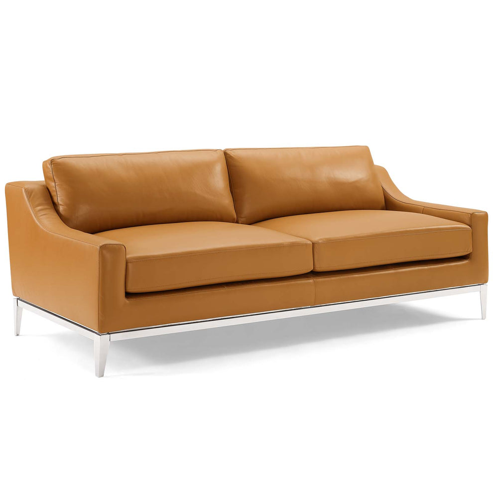 Modway Harness 83.5" Stainless Steel Base Leather Sofa - EEI-3444 | Sofas | Modishstore - 10