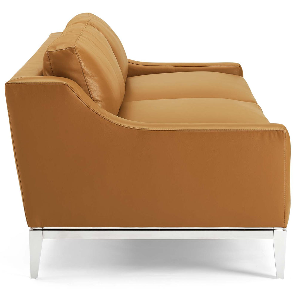 Modway Harness 83.5" Stainless Steel Base Leather Sofa - EEI-3444 | Sofas | Modishstore - 11