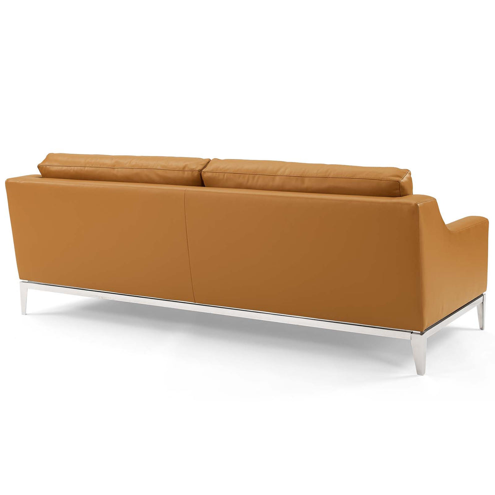 Modway Harness 83.5" Stainless Steel Base Leather Sofa - EEI-3444 | Sofas | Modishstore - 12