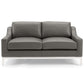 Modway Harness 64" Stainless Steel Base Leather Loveseat - EEI-3445 | Loveseats | Modishstore - 2