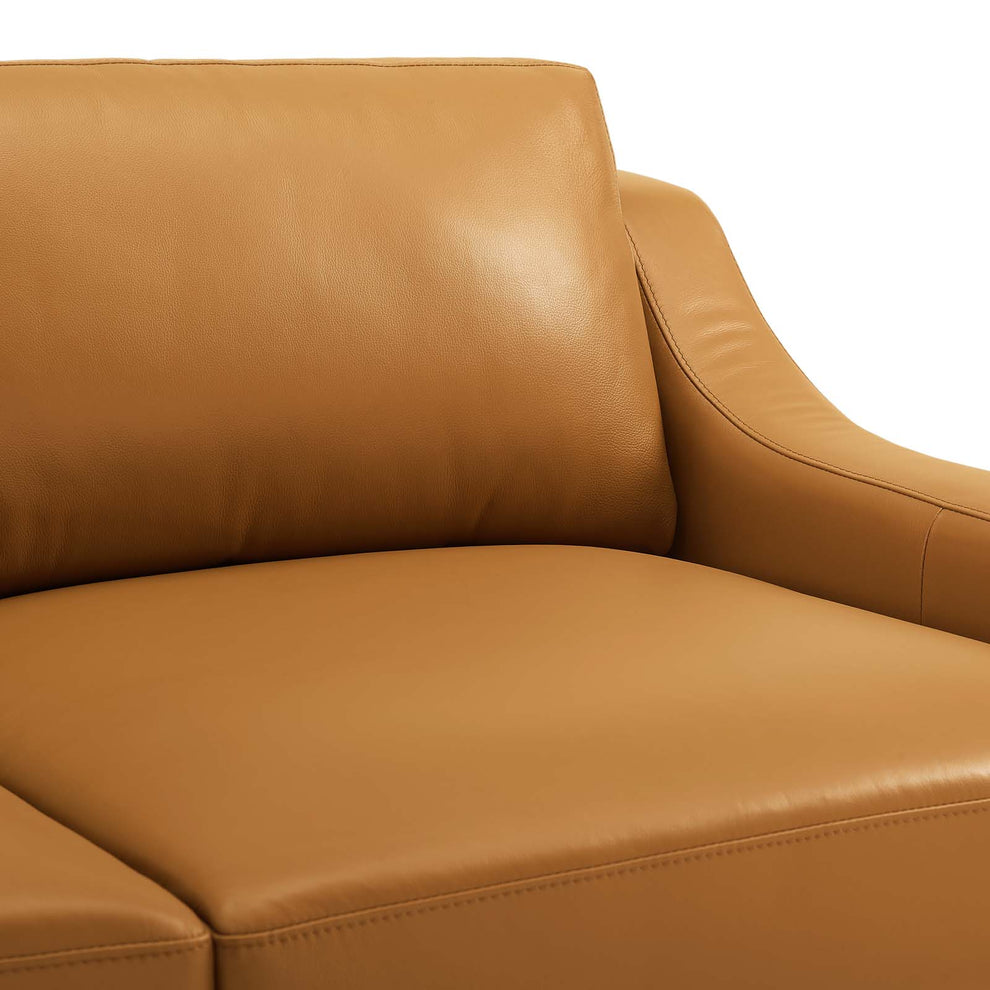 Modway Harness 64" Stainless Steel Base Leather Loveseat - EEI-3445 | Loveseats | Modishstore - 12