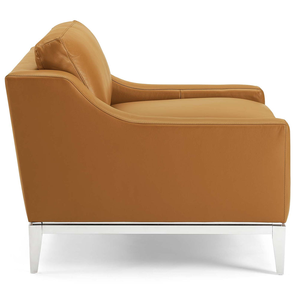 Modway Harness Stainless Steel Base Leather Armchair - EEI-3446 | Armchairs | Modishstore - 9
