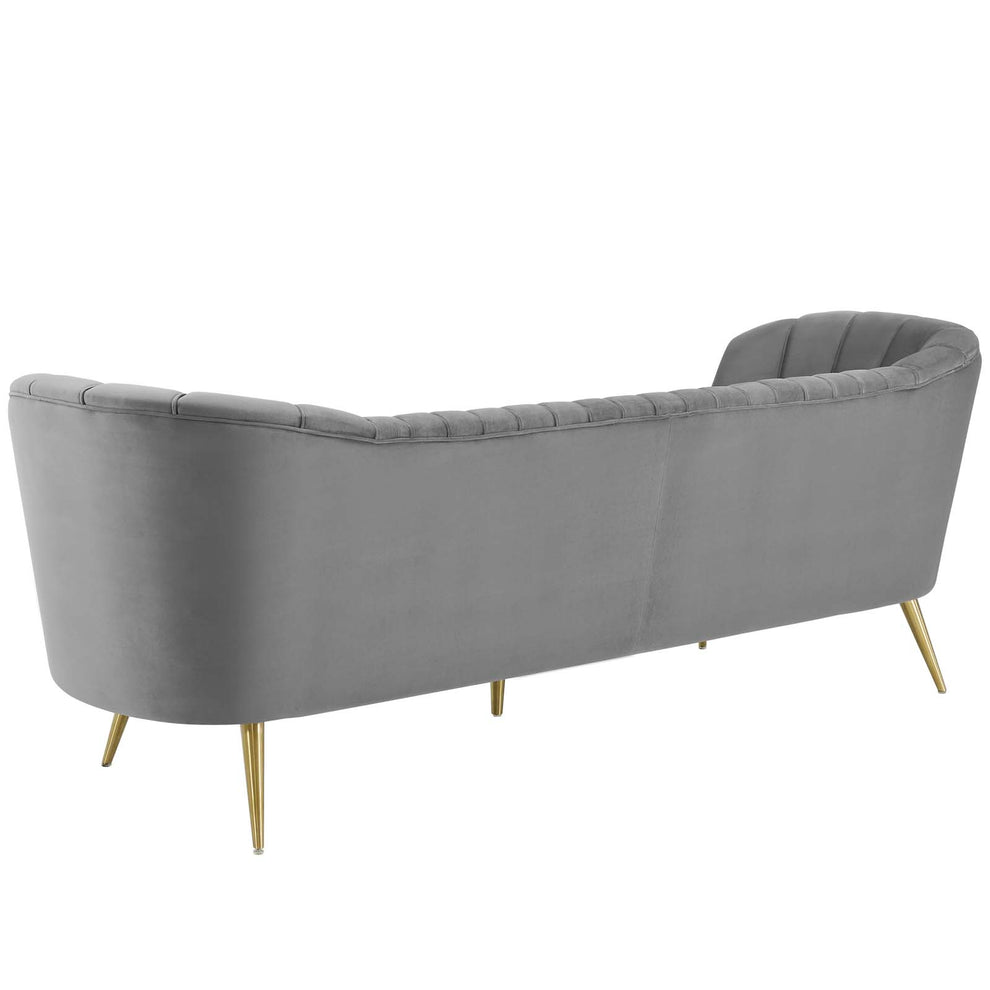 Modway Opportunity Vertical Channel Tufted Curved Performance Velvet Sofa - EEI-3453 | Sofas | Modishstore - 8