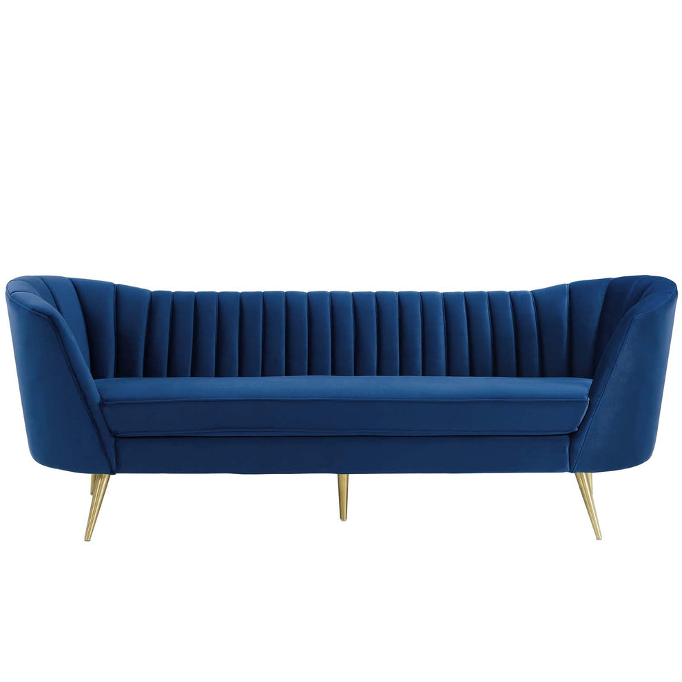 Modway Opportunity Vertical Channel Tufted Curved Performance Velvet Sofa - EEI-3453 | Sofas | Modishstore - 10