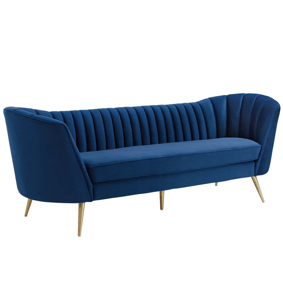 Modway Opportunity Vertical Channel Tufted Curved Performance Velvet Sofa - EEI-3453 | Sofas | Modishstore - 6