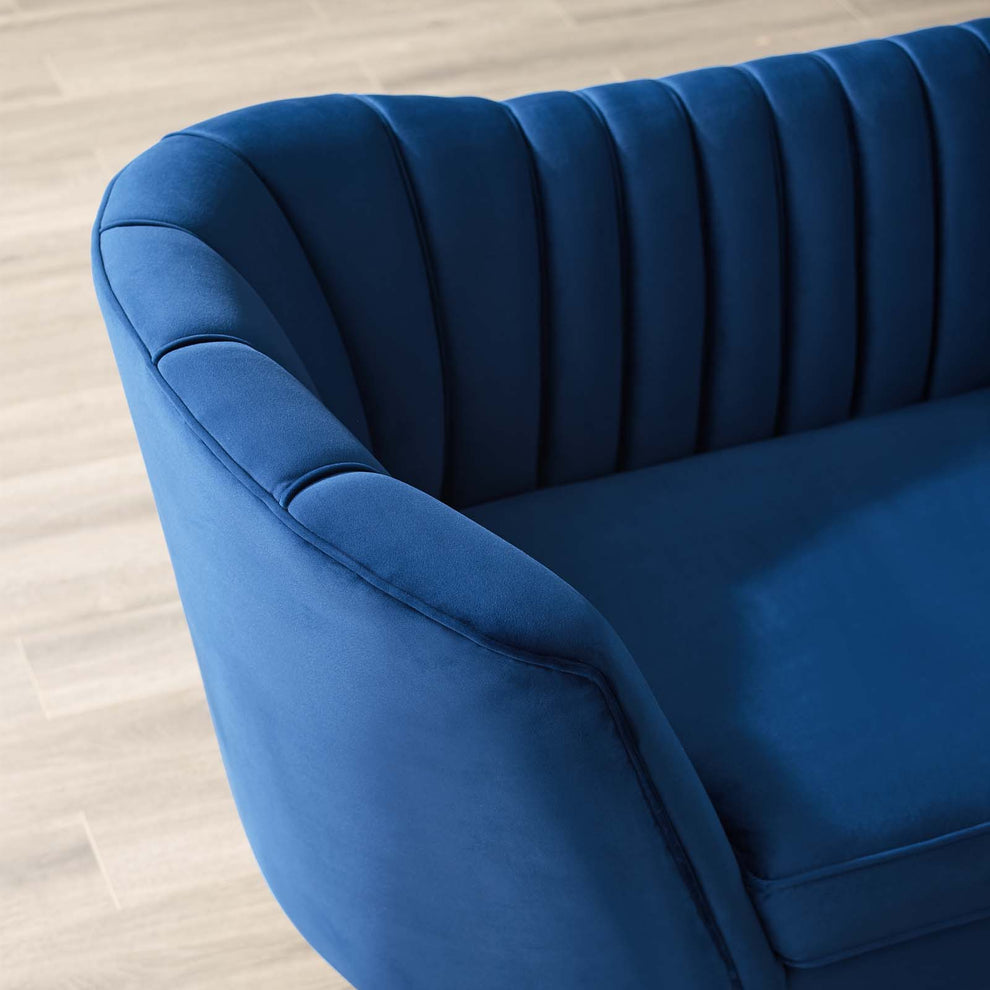 Modway Opportunity Vertical Channel Tufted Curved Performance Velvet Sofa - EEI-3453 | Sofas | Modishstore - 11