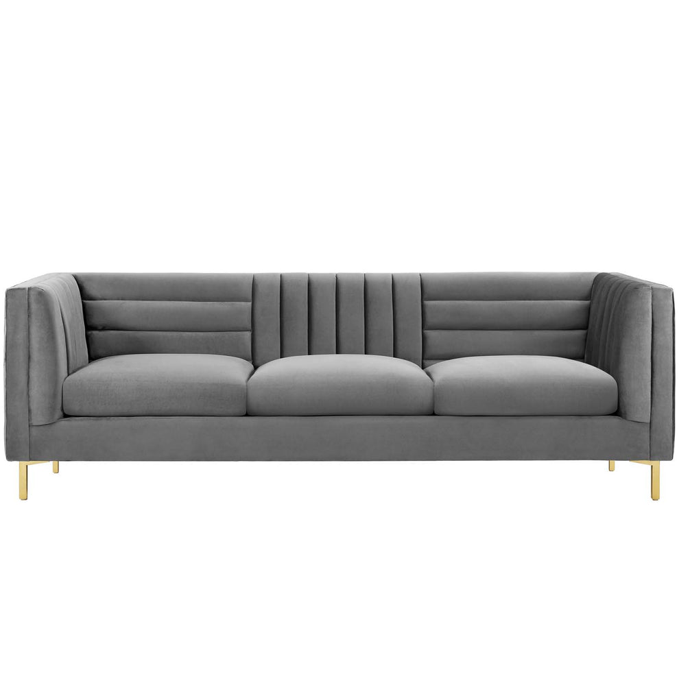 Modway Ingenuity Channel Tufted Performance Velvet Sofa - EEI-3454 | Sofas | Modishstore - 2
