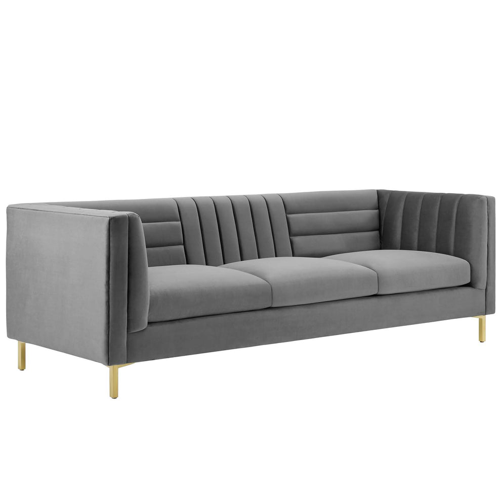 Modway Ingenuity Channel Tufted Performance Velvet Sofa - EEI-3454 | Sofas | Modishstore - 5