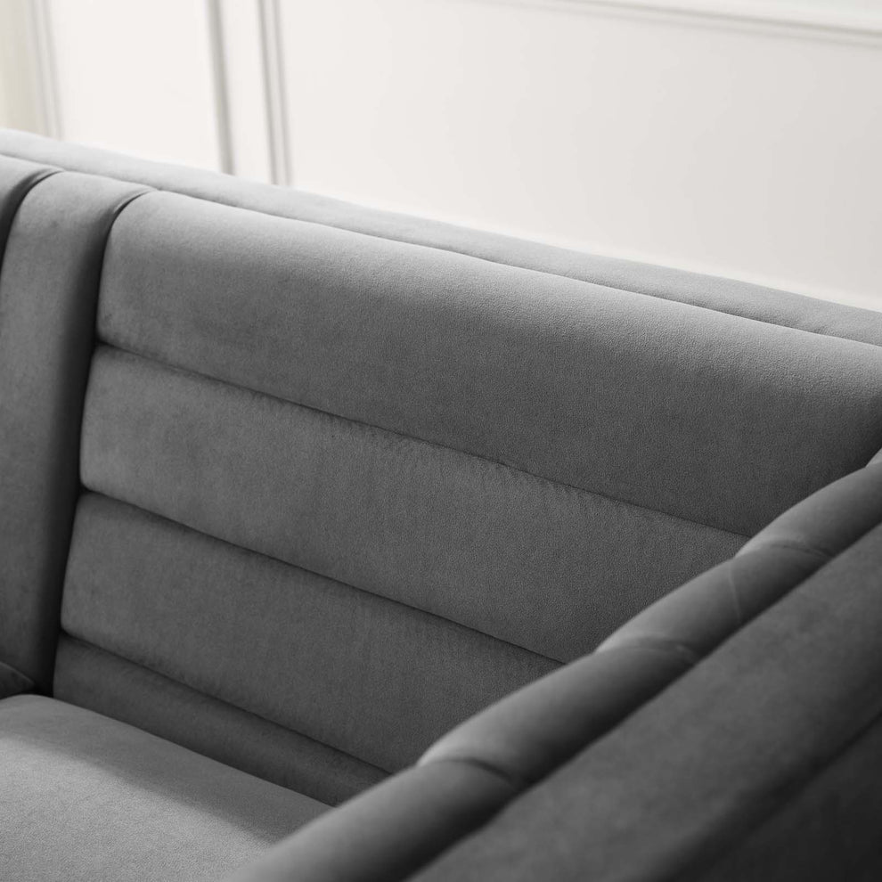 Modway Ingenuity Channel Tufted Performance Velvet Sofa - EEI-3454 | Sofas | Modishstore - 4