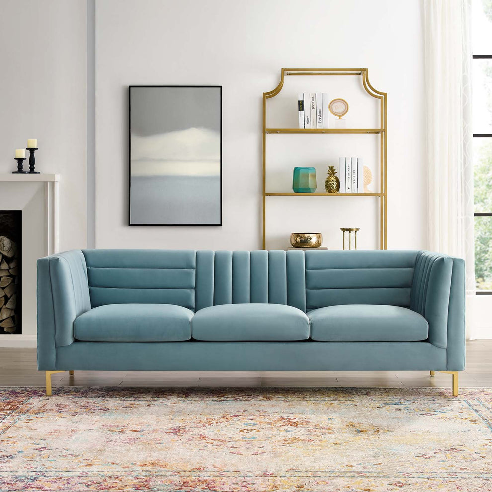 Modway Ingenuity Channel Tufted Performance Velvet Sofa - EEI-3454 | Sofas | Modishstore - 12