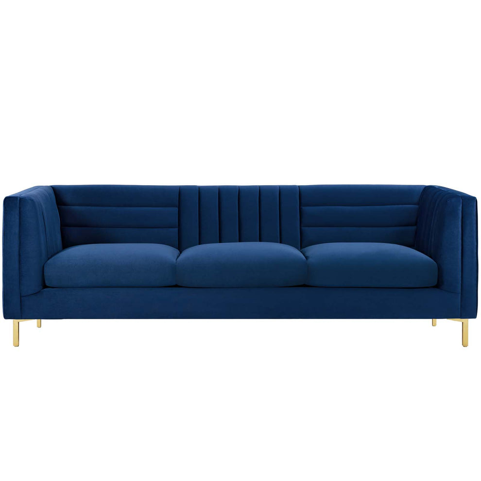 Modway Ingenuity Channel Tufted Performance Velvet Sofa - EEI-3454 | Sofas | Modishstore - 8