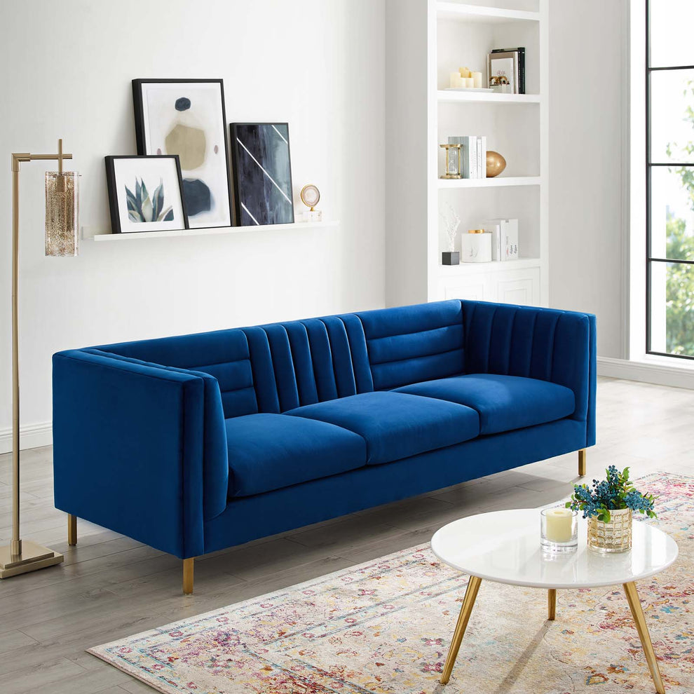 Modway Ingenuity Channel Tufted Performance Velvet Sofa - EEI-3454 | Sofas | Modishstore - 7