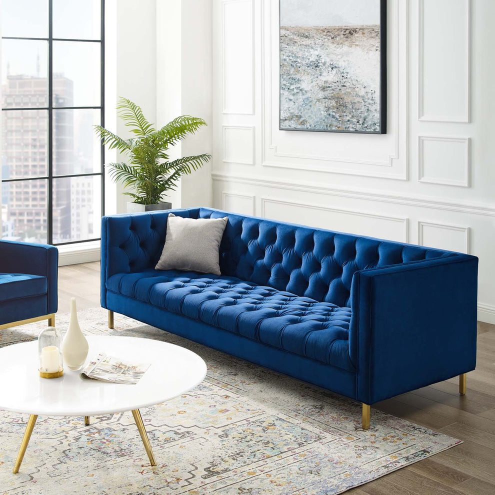 Modway Delight Tufted Button Performance Velvet Sofa - EEI-3455 | sofas | Modishstore - 14
