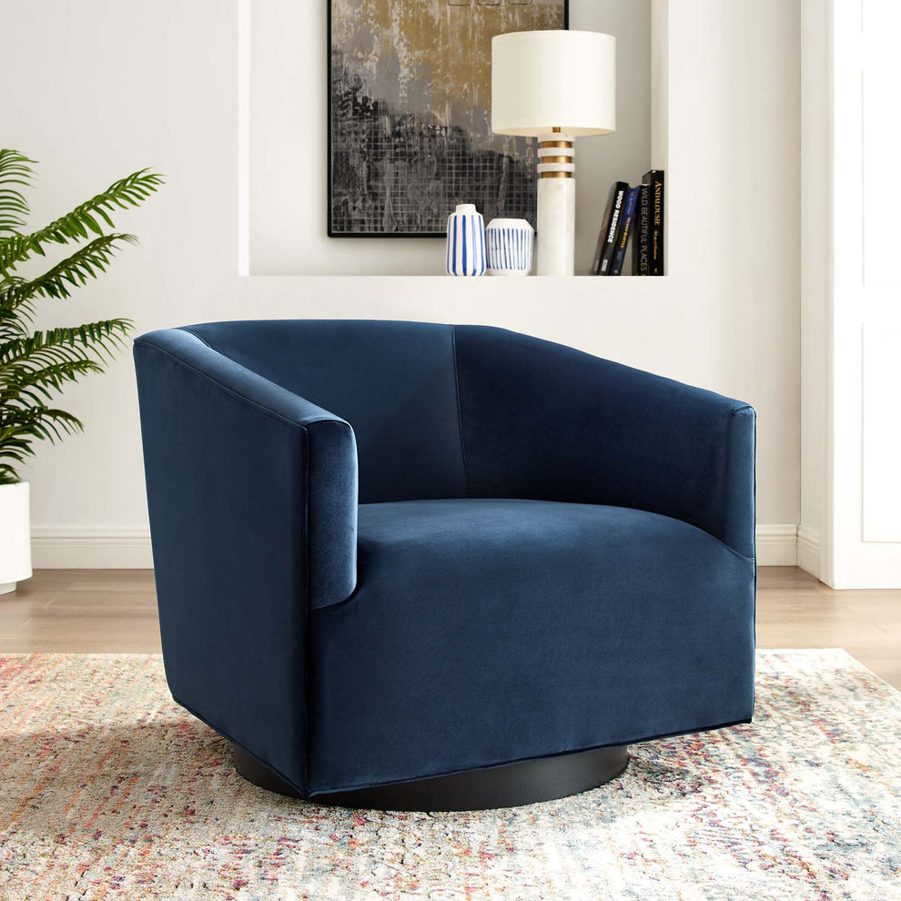 Modway Twist Accent Lounge Performance Velvet Swivel Chair - EEI-3456 | Lounge Chairs | Modishstore - 7
