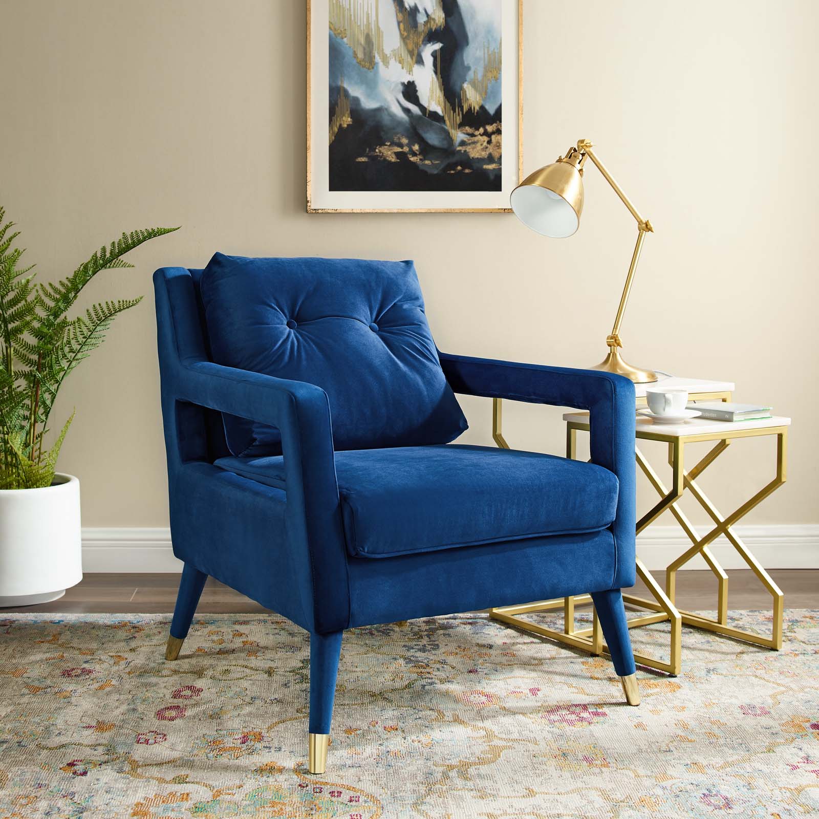 Premise Accent Lounge Performance Velvet Armchair By Modway - EEI-3457 | Armchairs | Modishstore - 1