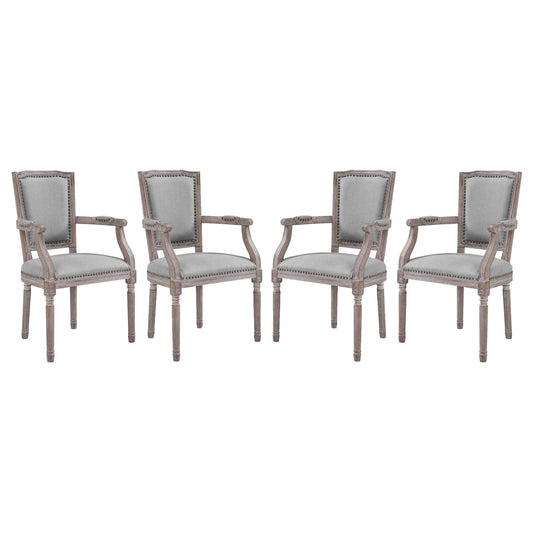 Modway Penchant Dining Armchair Upholstered Fabric Set of 4 - EEI-3463 | Dining Chairs | Modishstore - 1