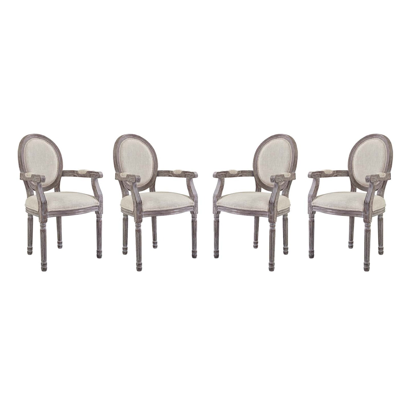 Modway Emanate Dining Armchair Upholstered Fabric Set of 4 - EEI-3466 | Dining Chairs | Modishstore - 1