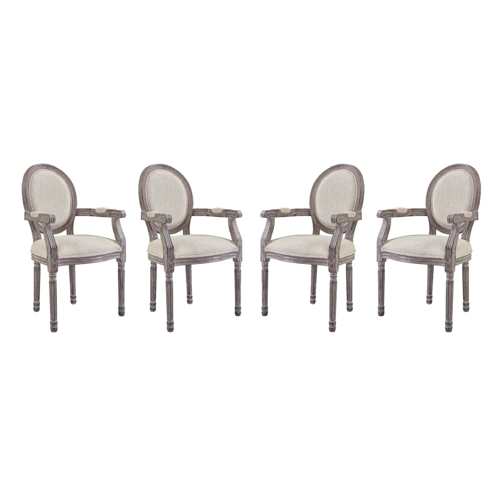 Modway Emanate Dining Armchair Upholstered Fabric Set of 4 - EEI-3466 | Dining Chairs | Modishstore - 1