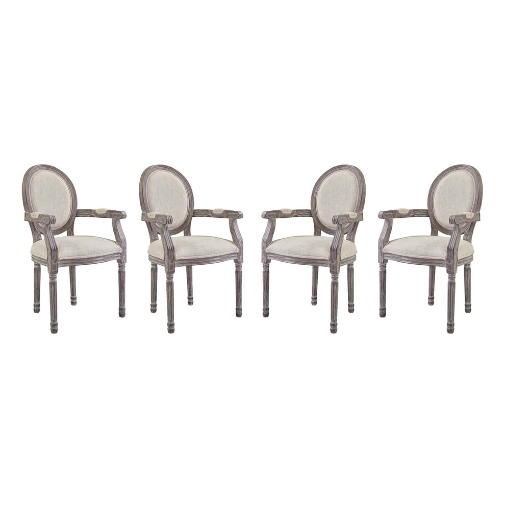Modway Emanate Dining Armchair Upholstered Fabric Set of 4 - EEI-3466 | Dining Chairs | Modishstore - 1