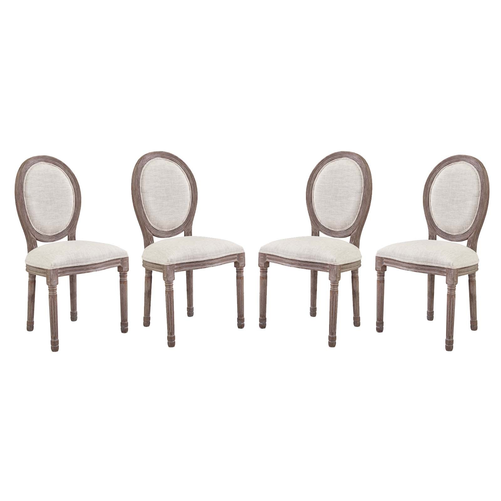 Modway Emanate Dining Side Chair Upholstered Fabric Set of 4 | Dining Chairs | Modishstore