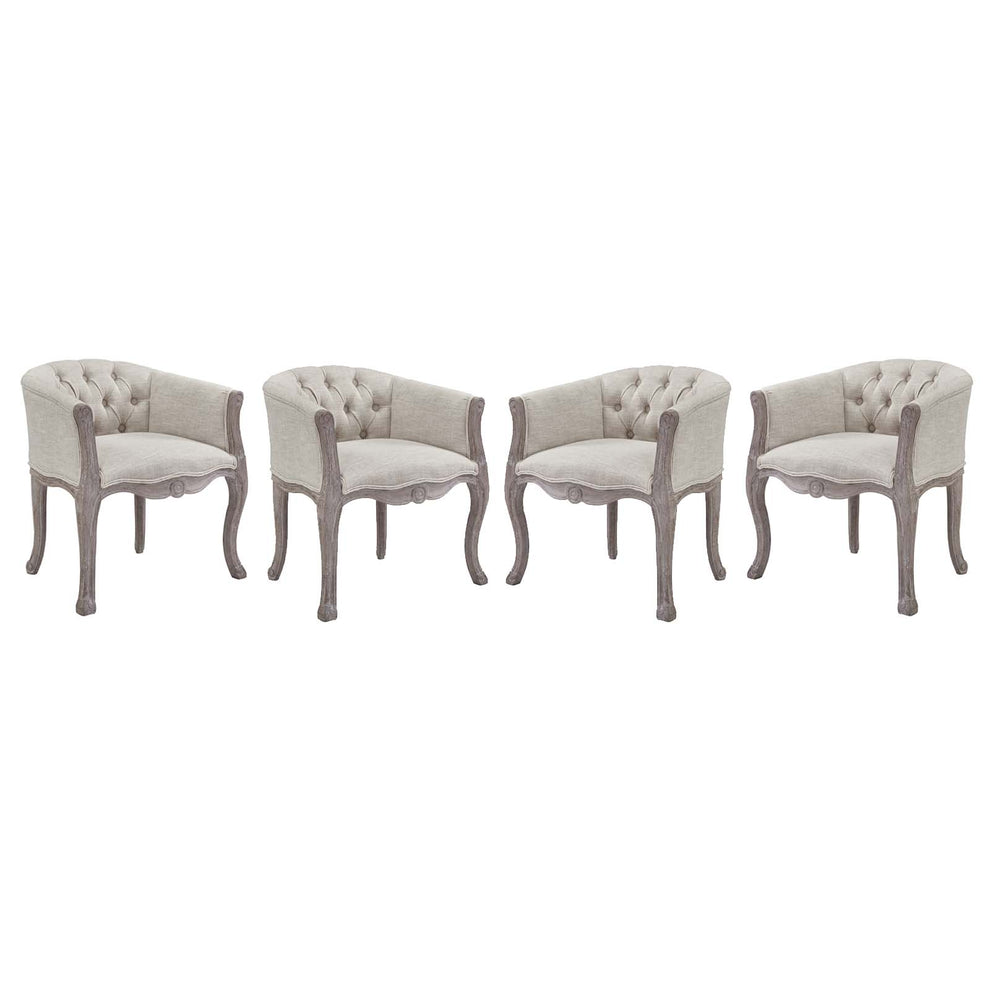 Modway Crown Dining Armchair Upholstered Fabric Set of 4 - EEI-3469 | Dining Chairs | Modishstore - 1