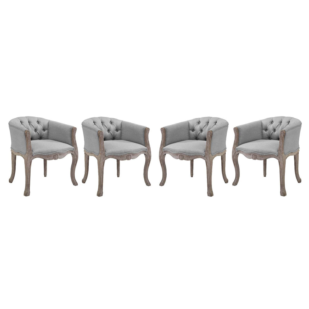 Modway Crown Dining Armchair Upholstered Fabric Set of 4 - EEI-3469 | Dining Chairs | Modishstore - 9