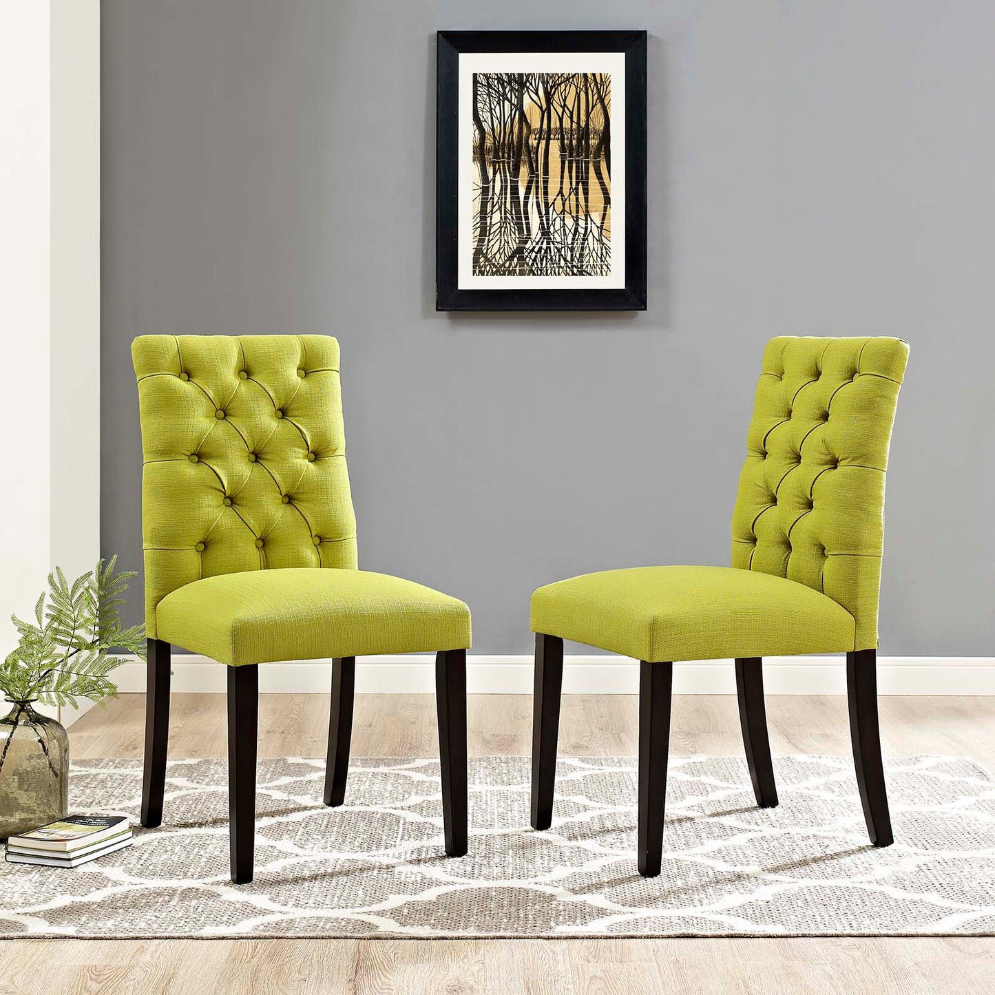 Modway Duchess Dining Chair Fabric Set of 2 - EEI-3474 | Dining Chairs | Modishstore - 12