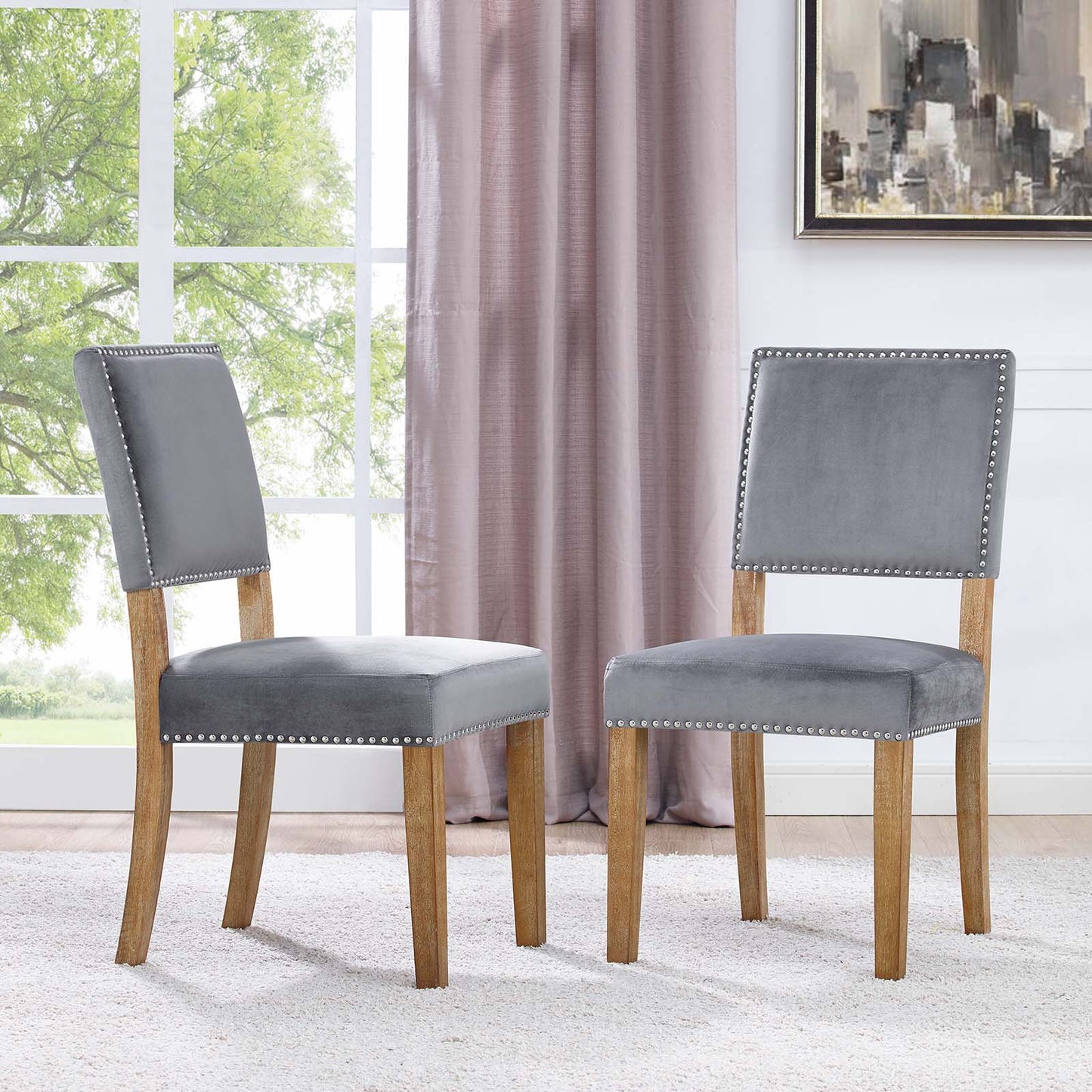Modway Oblige Dining Chair Wood Set of 2 | Dining Chairs | Modishstore-6