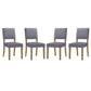 Modway Oblige Dining Chair Wood Set of 4 | Dining Chairs | Modishstore-11