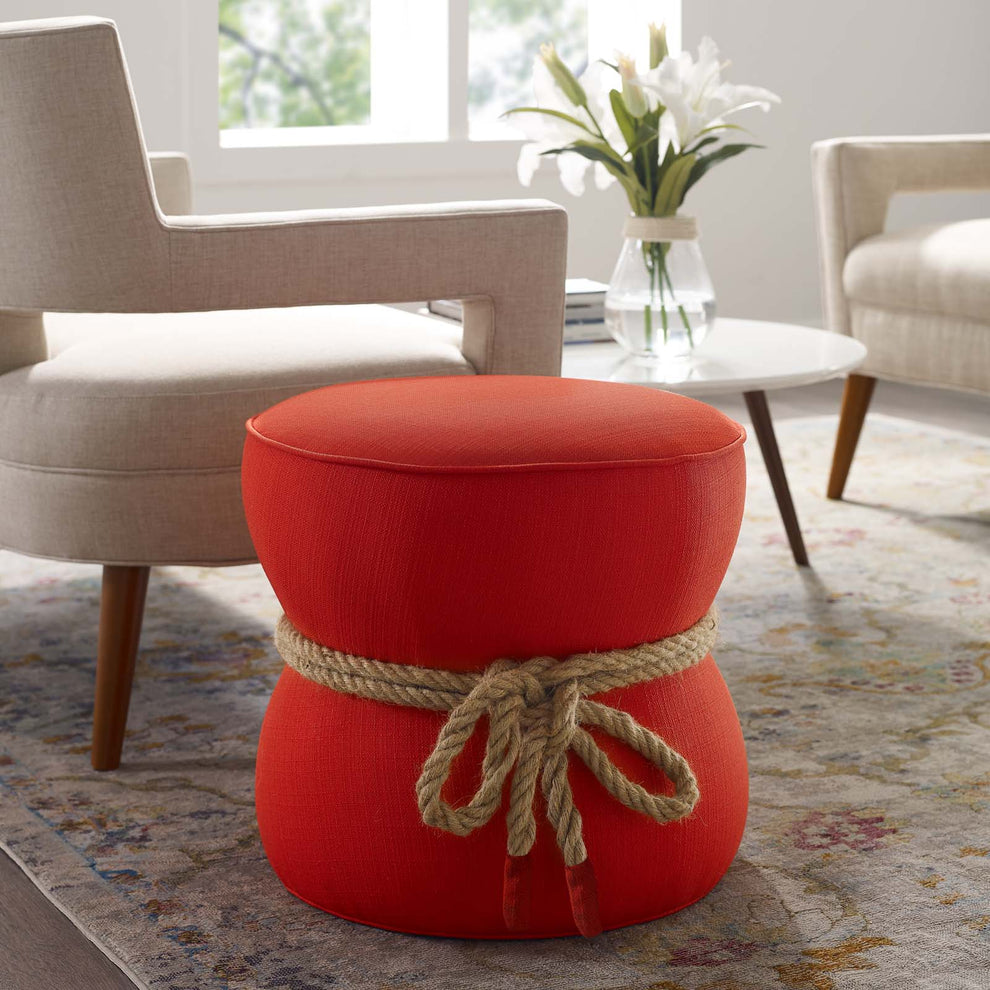 Modway Beat Nautical Rope Upholstered Fabric Ottoman - EEI-3483 | Ottomans | Modishstore - 1
