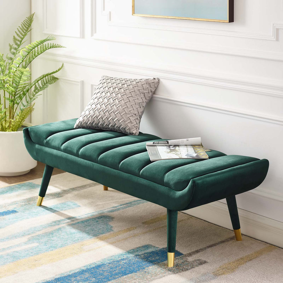Modway Guess Channel Tufted Performance Velvet Accent Bench - EEI-3484 | Benches | Modishstore - 9