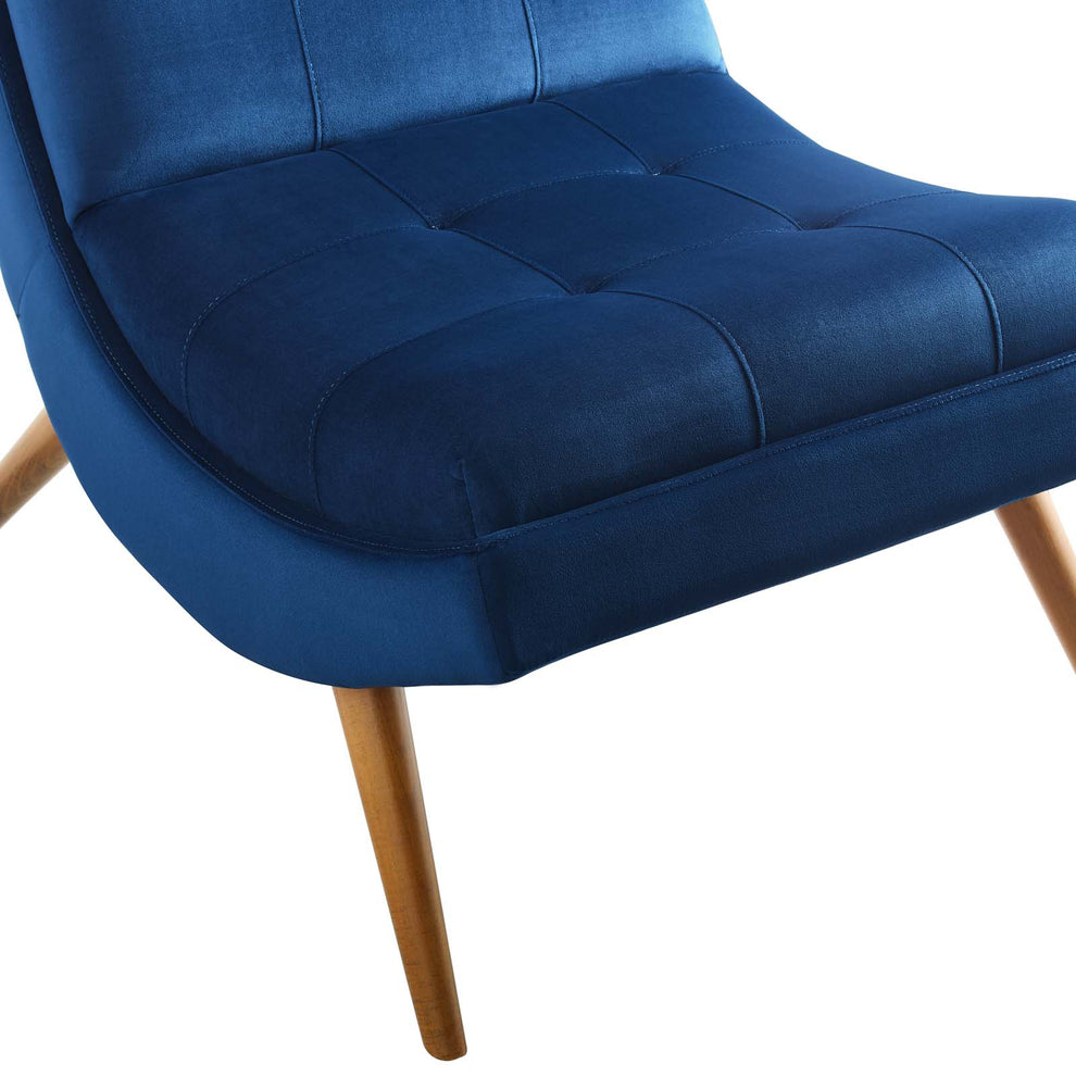 Modway Ramp Upholstered Performance Velvet Lounge Chair and Ottoman Set - EEI-3487 | Lounge Chairs | Modishstore - 10