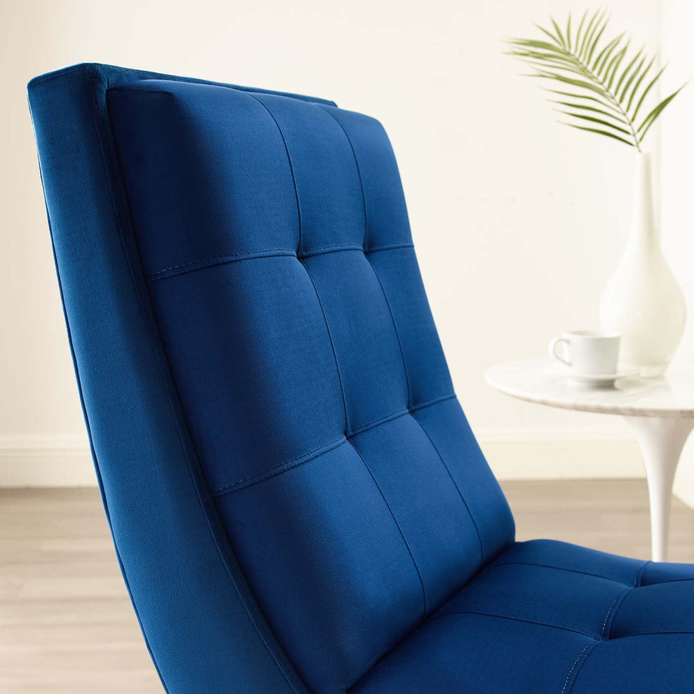 Modway Ramp Upholstered Performance Velvet Lounge Chair and Ottoman Set - EEI-3487 | Lounge Chairs | Modishstore - 12