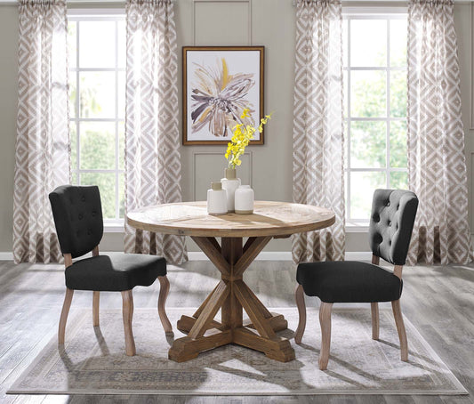Modway Stitch 47" Round Pine Wood Dining Table | Dining Tables | Modishstore