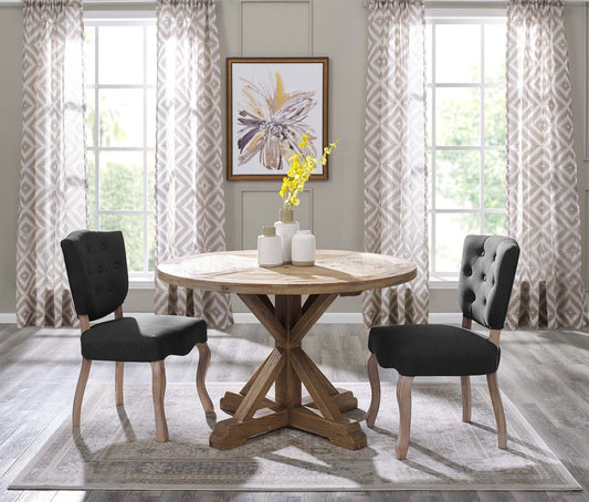 Modway Stitch 47" Round Pine Wood Dining Table - EEI-3492 | Dining Tables | Modishstore - 1