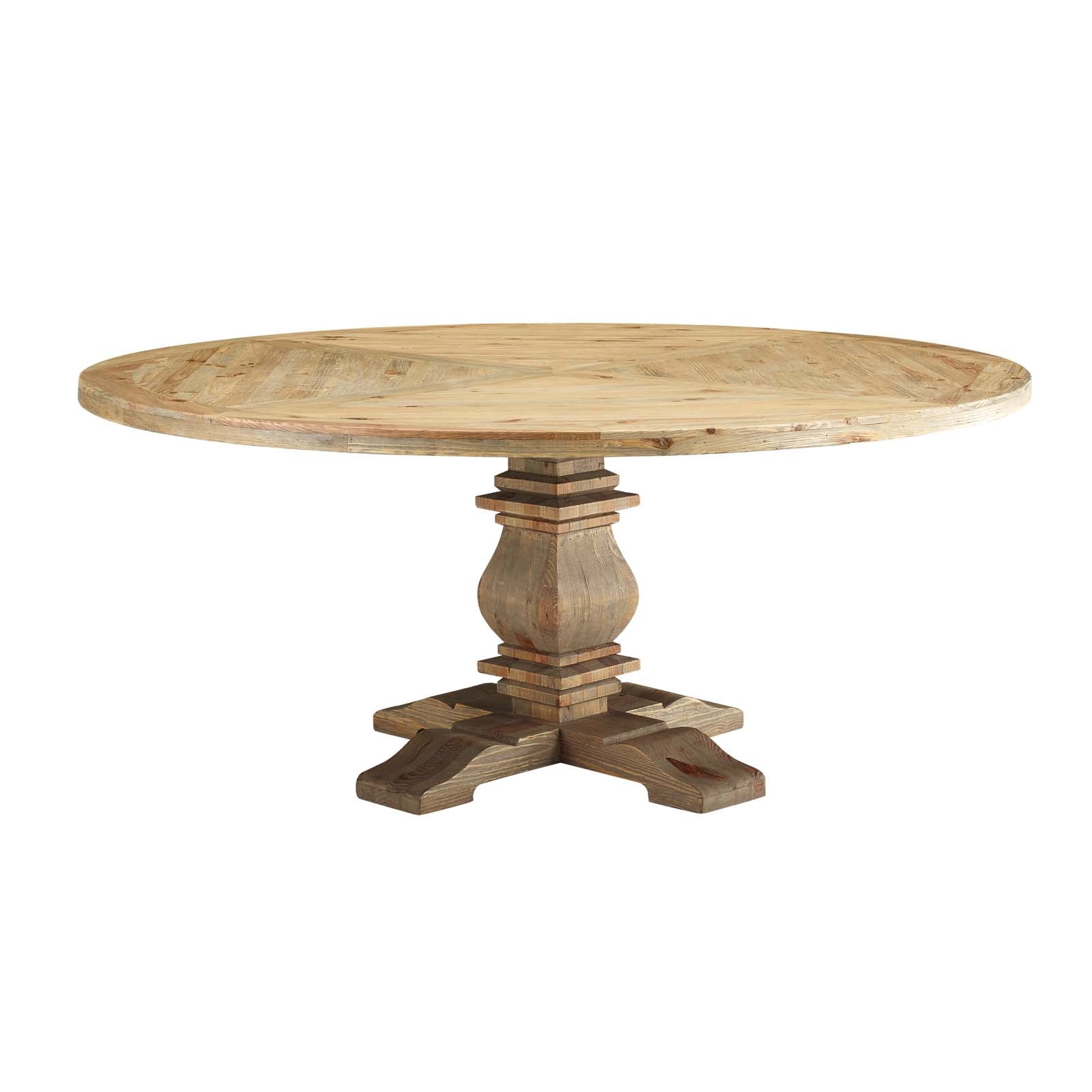 Modway Column 71" Round Pine Wood Dining Table - EEI-3495 | Dining Tables | Modishstore - 2