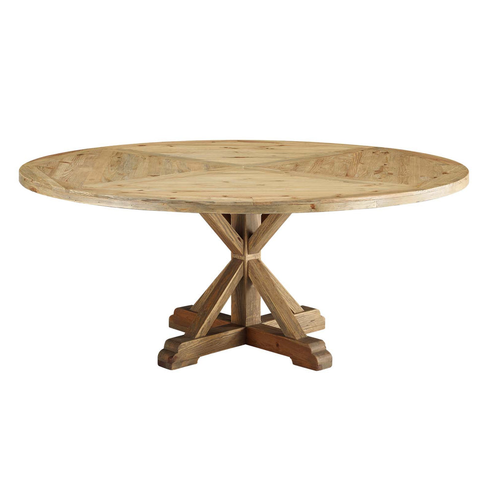 Modway Stitch 71" Round Pine Wood Dining Table - EEI-3496 | Dining Tables | Modishstore - 2