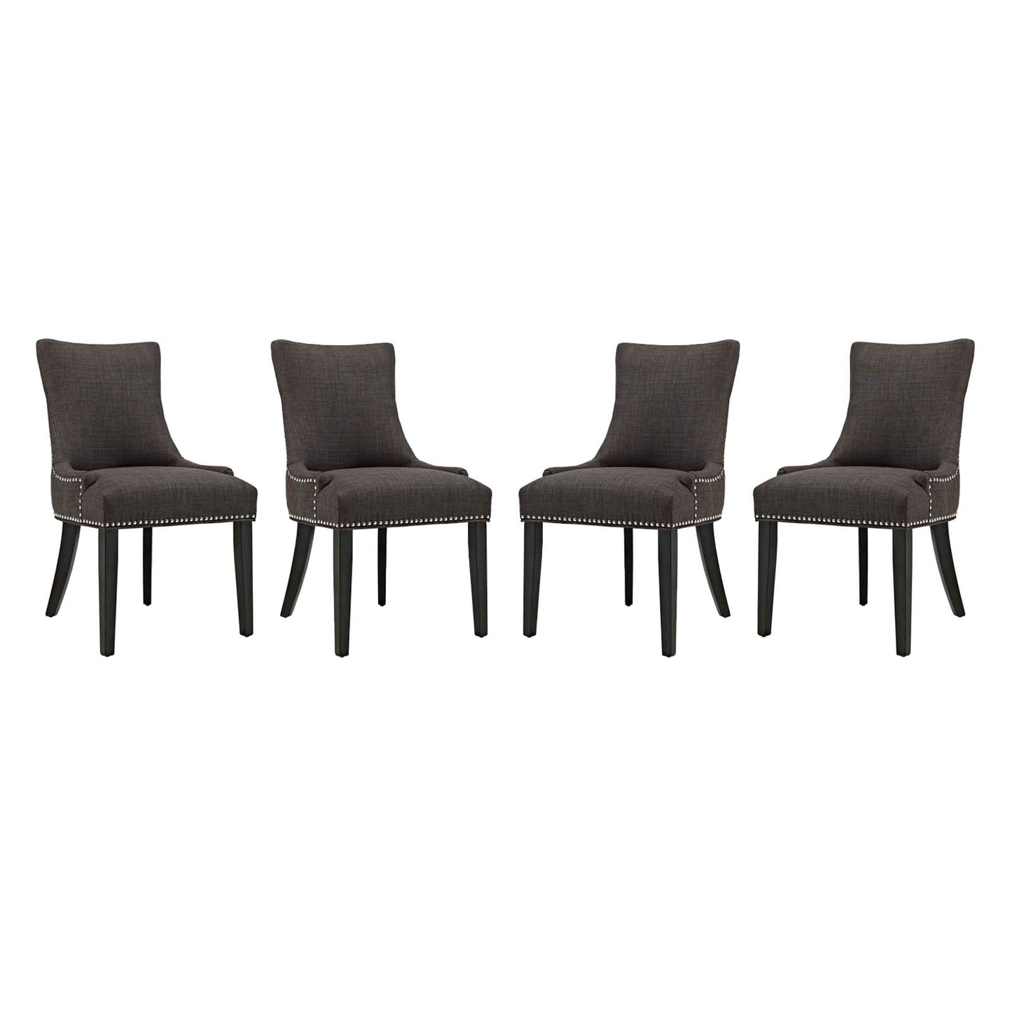 Modway Marquis Dining Chair Fabric Set of 4 | Dining Chairs | Modishstore-7
