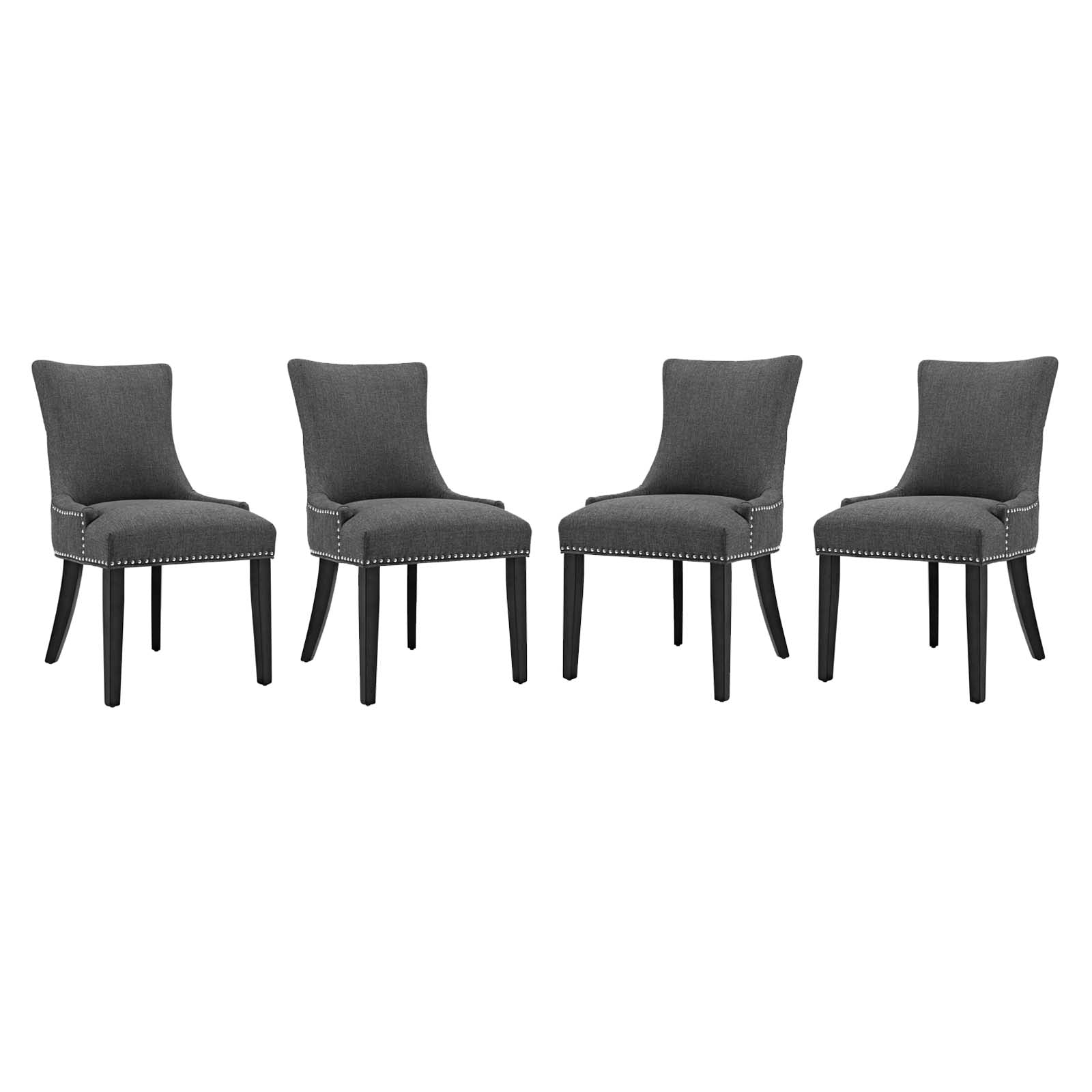 Modway Marquis Dining Chair Fabric Set of 4 | Dining Chairs | Modishstore-13
