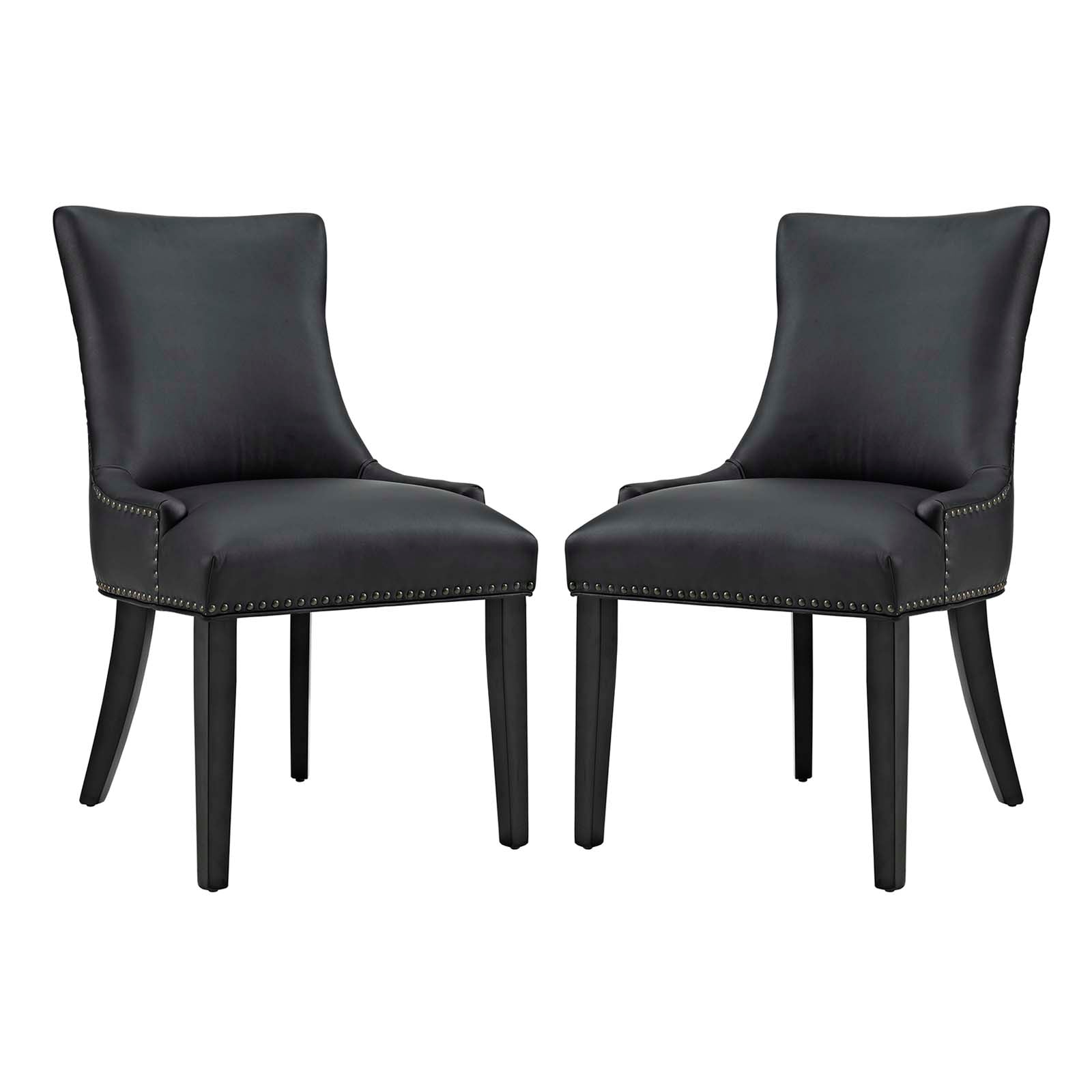 Modway Marquis Dining Chair Faux Leather Set of 2 | Dining Chairs | Modishstore-2