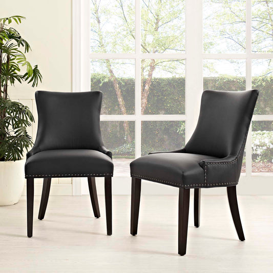 Modway Marquis Dining Chair Faux Leather Set of 2 - EEI-3498 | Dining Chairs | Modishstore - 1