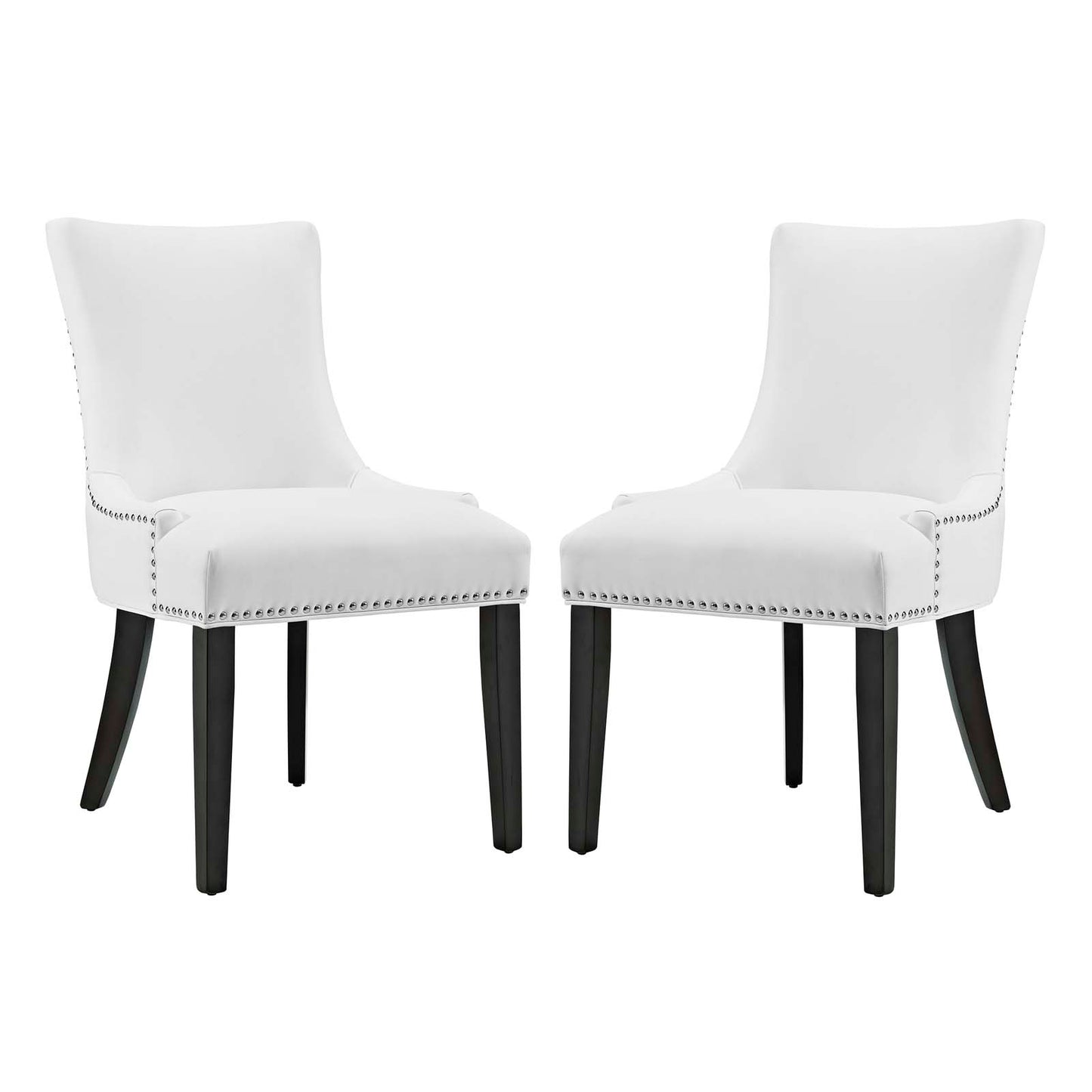 Modway Marquis Dining Chair Faux Leather Set of 2 | Dining Chairs | Modishstore-7