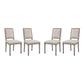 Modway Court Dining Side Chair Upholstered Fabric Set of 4 | Dining Chairs | Modishstore-6