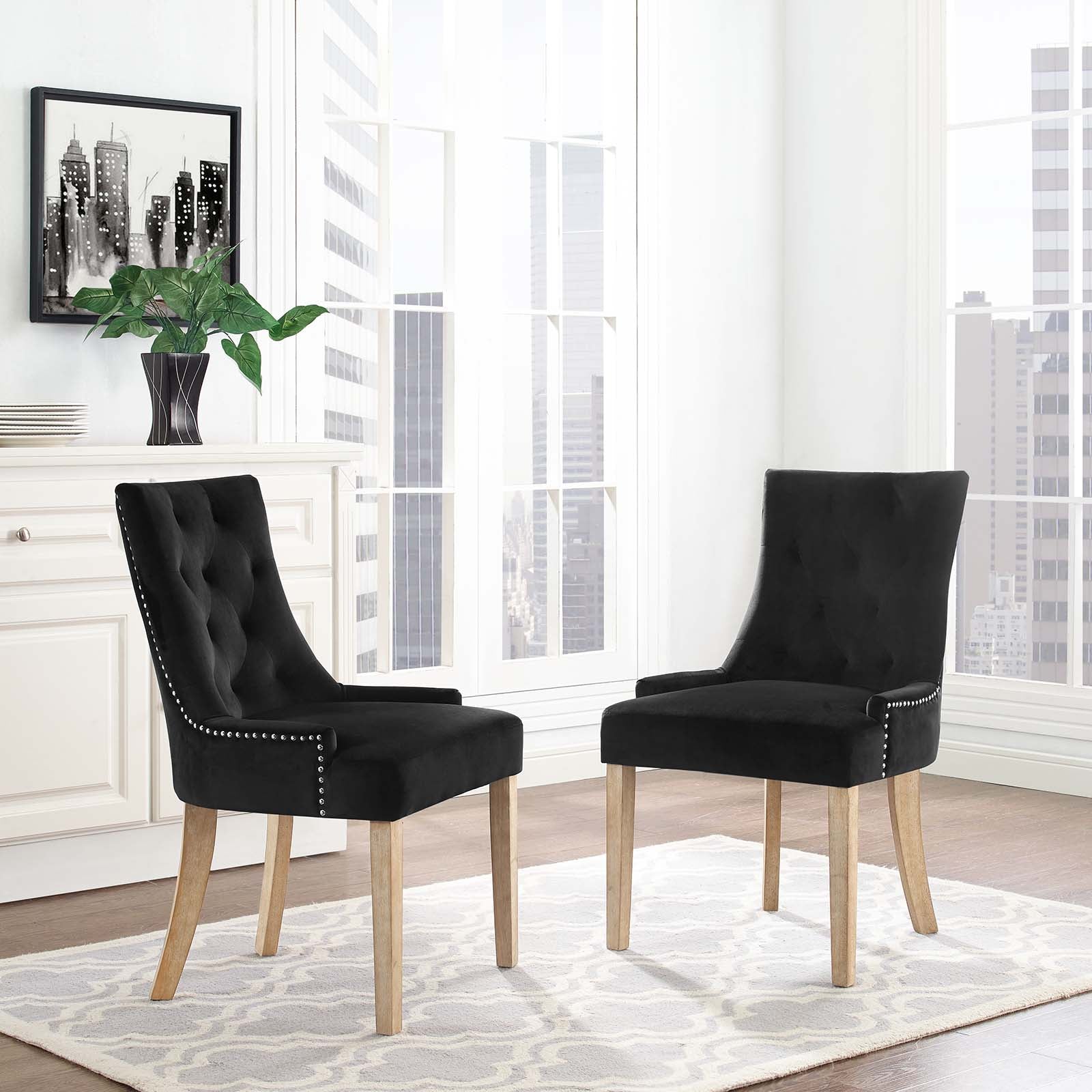 Modway Pose Dining Chair Performance Velvet Set of 2 | Dining Chairs | Modishstore