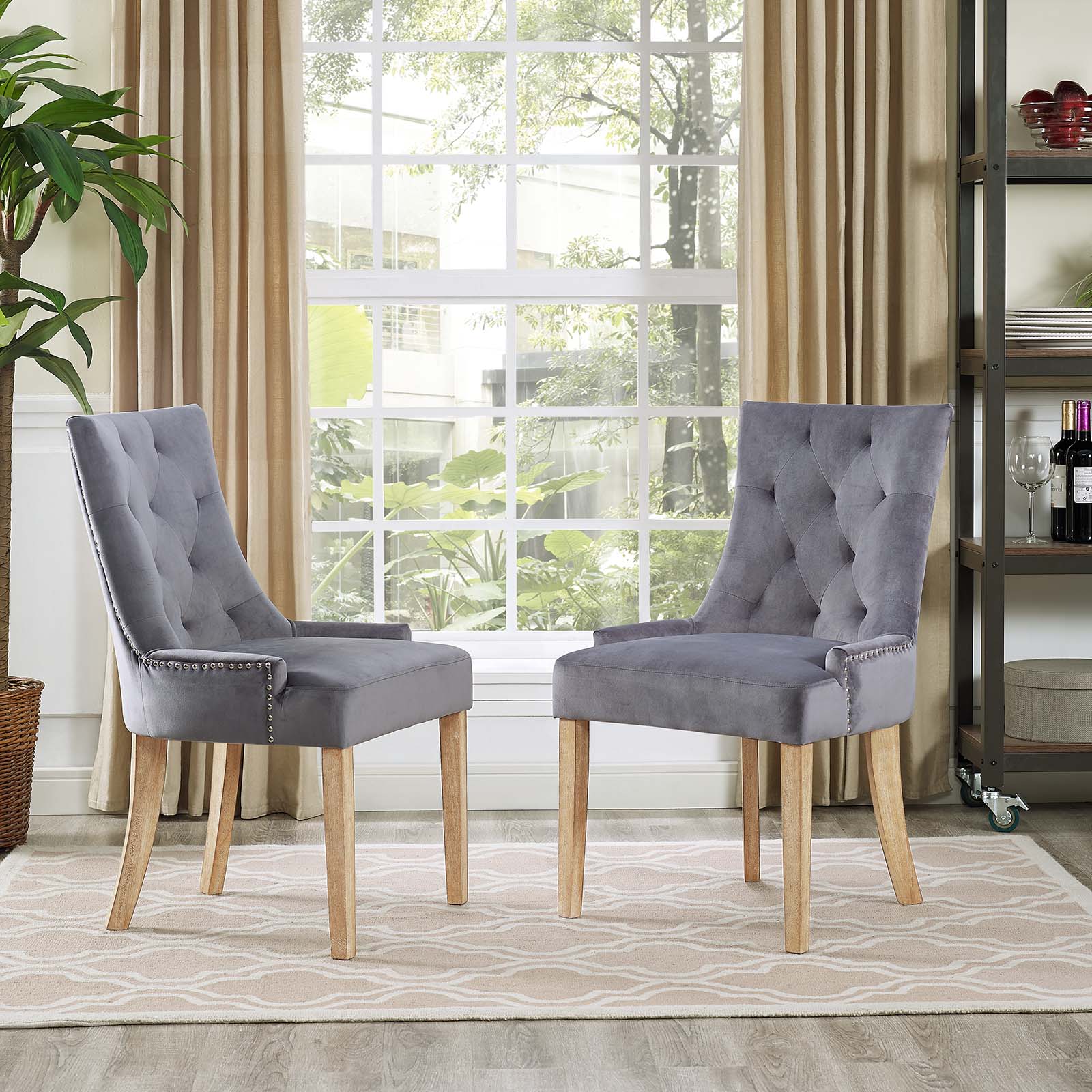 Modway Pose Dining Chair Performance Velvet Set of 2 | Dining Chairs | Modishstore-6
