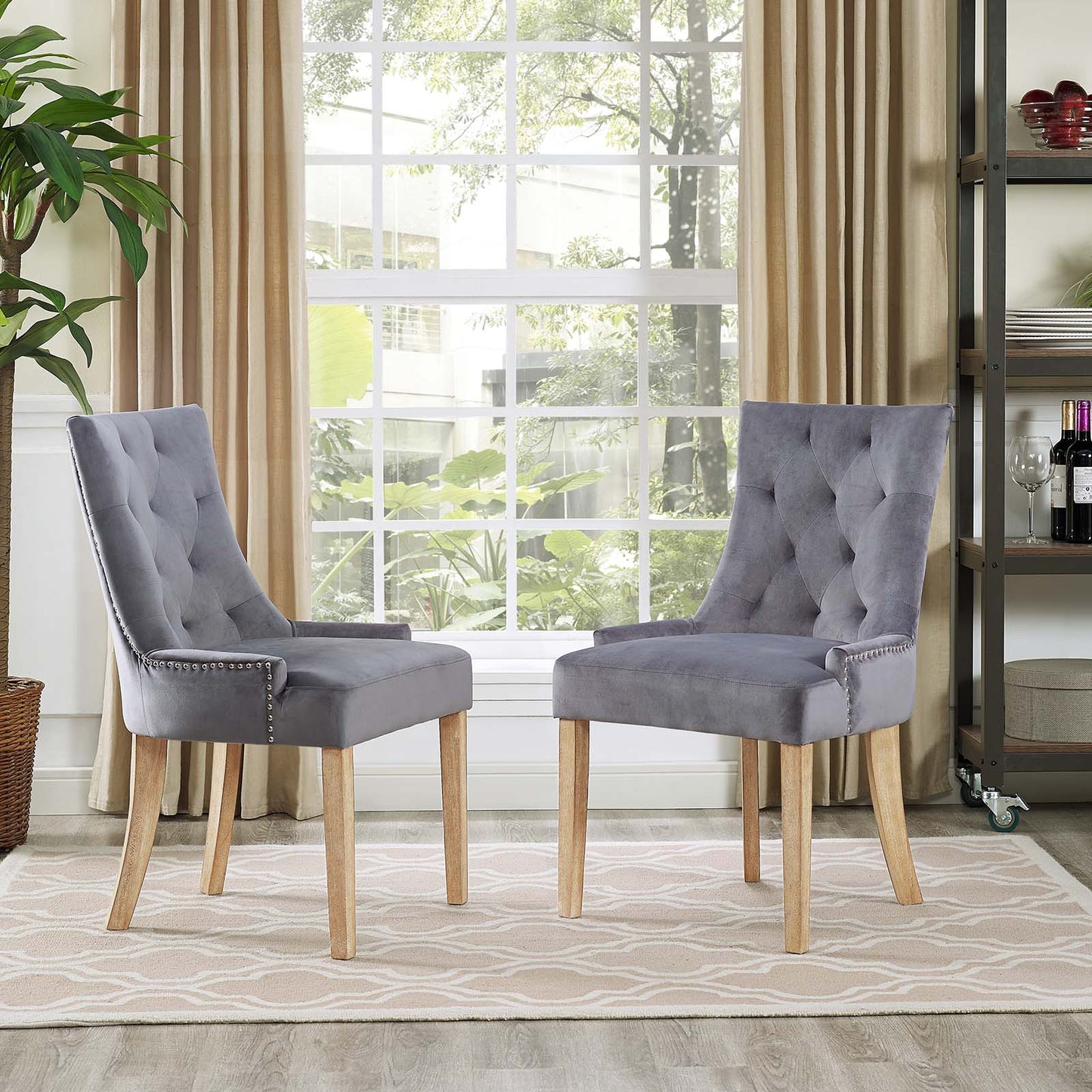 Modway Pose Dining Chair Performance Velvet Set of 2 - EEI-3504 | Dining Chairs | Modishstore - 6