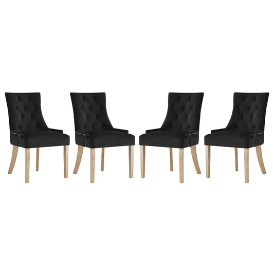 Modway Pose Dining Chair Performance Velvet Set of 4 | Dining Chairs | Modishstore