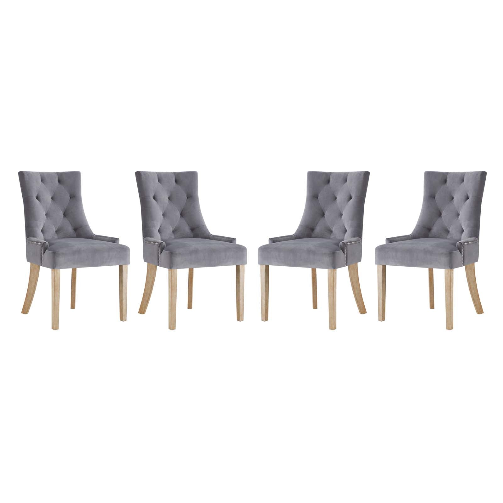 Modway Pose Dining Chair Performance Velvet Set of 4 | Dining Chairs | Modishstore-13