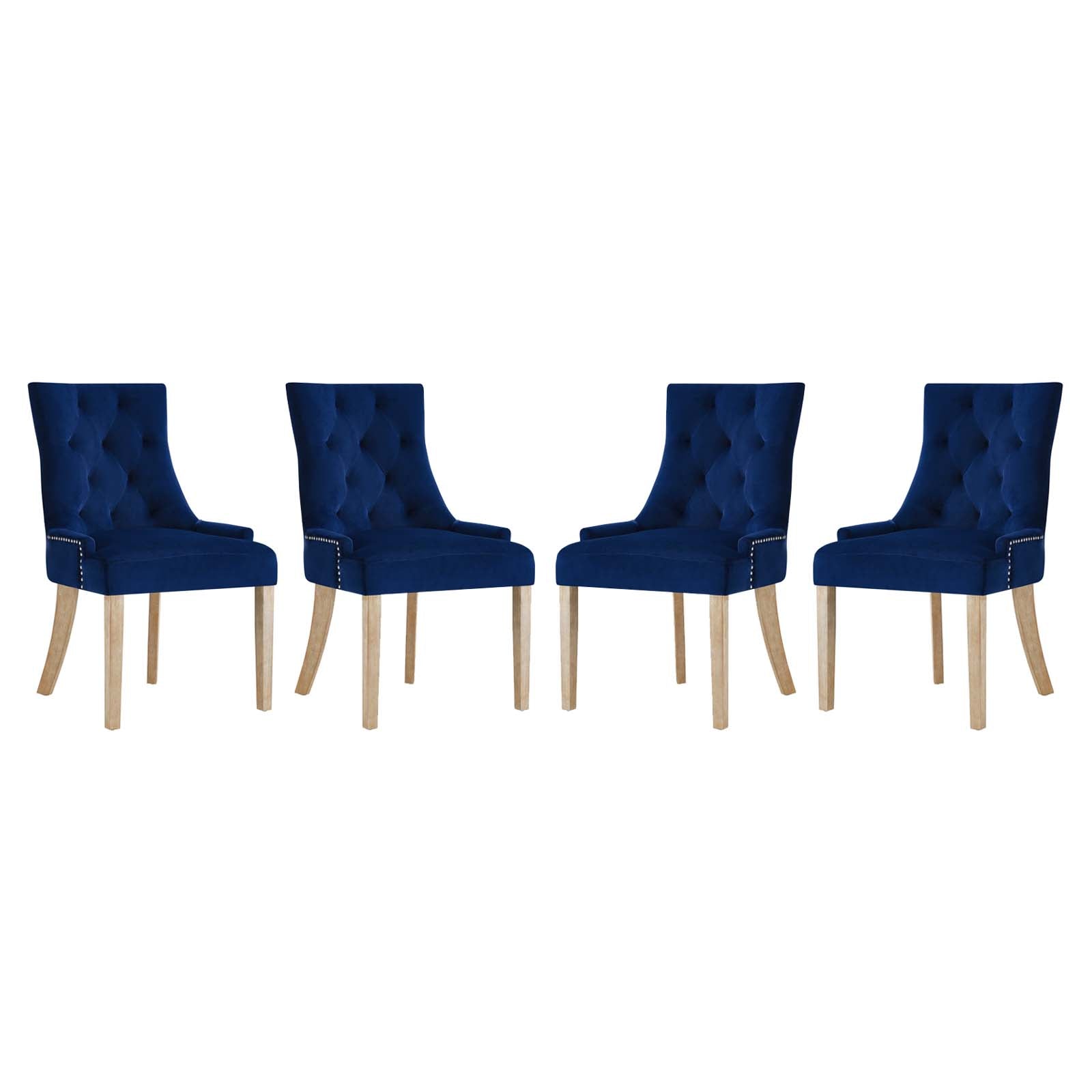 Modway Pose Dining Chair Performance Velvet Set of 4 | Dining Chairs | Modishstore-9