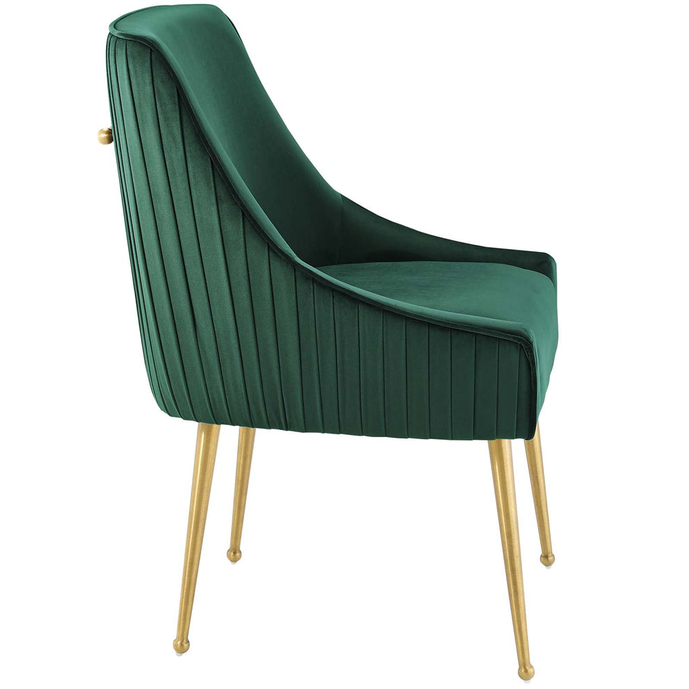 Modway Discern Pleated Back Upholstered Performance Velvet Dining Chair - EEI-3509 | Dining Chairs | Modishstore - 3